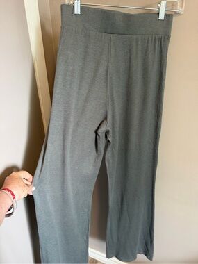 Zara Grey Knit Wide Leg Pull On Lounge Pants NWT M